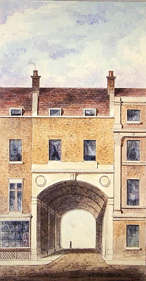 The Improved Entrance to Scotland Yard van T. Chawner