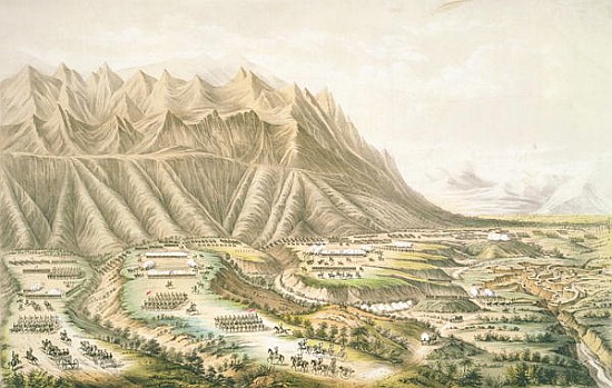 Battle of Buena Vista, view of the battle ground and battle of ''the Angostura'' fought near Buena V van T. Palmer