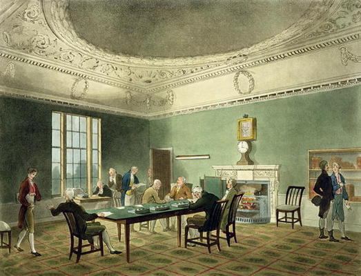 Board of Trade, from 'Ackermann's Microcosm of London', engraved by Thomas Sunderland (fl.1798), 180 van T. Rowlandson