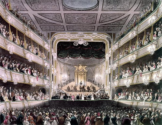 Covent Garden Theatre, 1808, from ''Ackermann''s Microcosm of London'' ; engraved by J. Bluck (fl.17 van T. Rowlandson