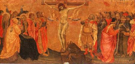 Crucifixion, predella panel van Taddeo  di Bartolo