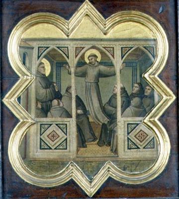 Apparition of St. Francis to his Followers (tempera on panel) van Taddeo Gaddi