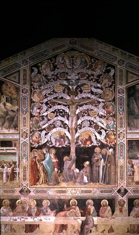 The Tree of Life and The Last Supper van Taddeo Gaddi