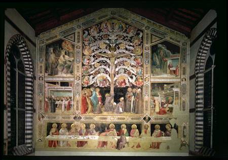 The Tree of Life and The Last Supper van Taddeo Gaddi