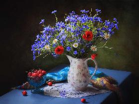 Summer still life with wildflowers