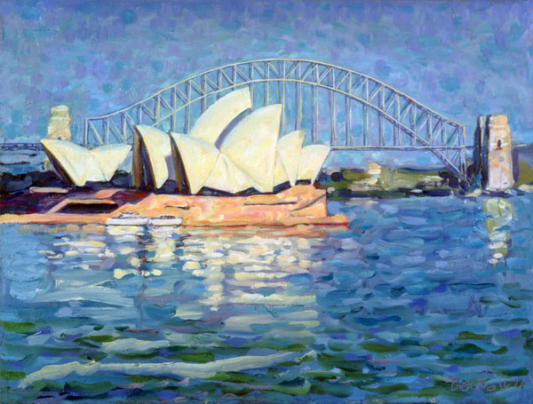 Sydney Opera House, AM, 1990 (oil on canvas)  van Ted  Blackall