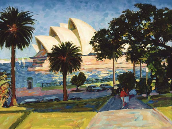 Sydney Opera House, PM, 1990 (oil on canvas)  van Ted  Blackall