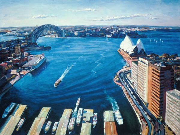 Sydney Harbour, PM, 1995 (oil on canvas)  van Ted  Blackall