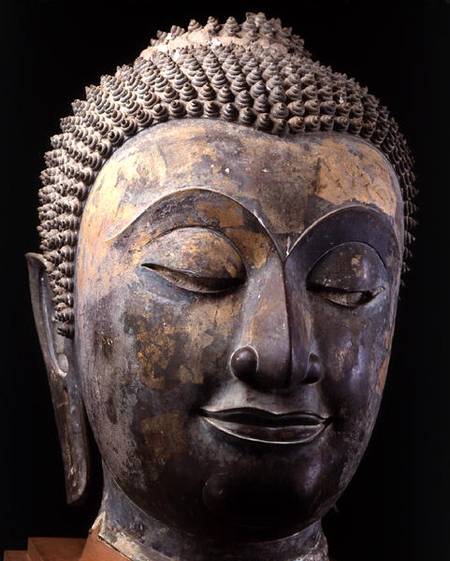 Head of a giant Buddha van Thai
