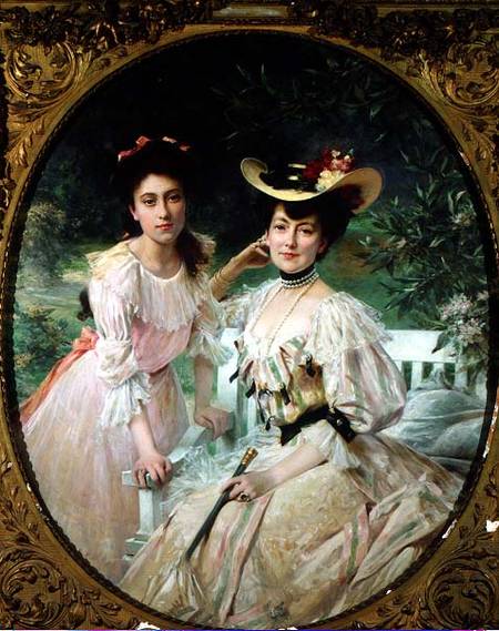 Madame Collas and her Daughter, Giselle van Theobald Chartran