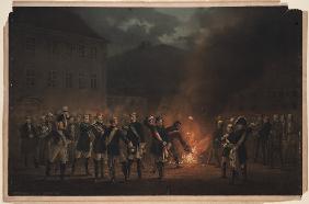 Torchlight procession at Heidelberg on 30 January 1857