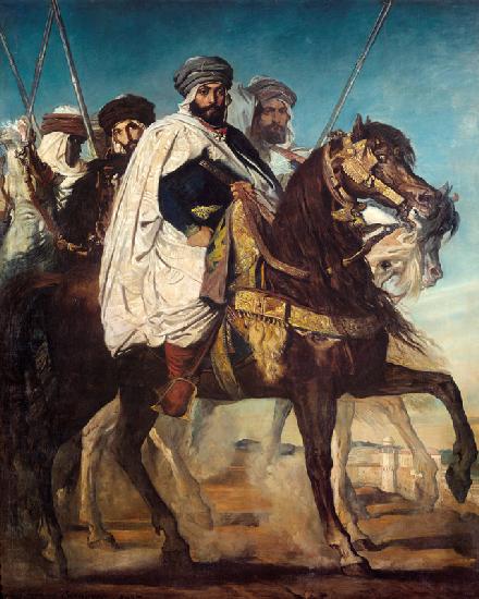 Ali-Ben-Hamet, Caliph of Constantine and Chief of the Haractas, followed by his Escort