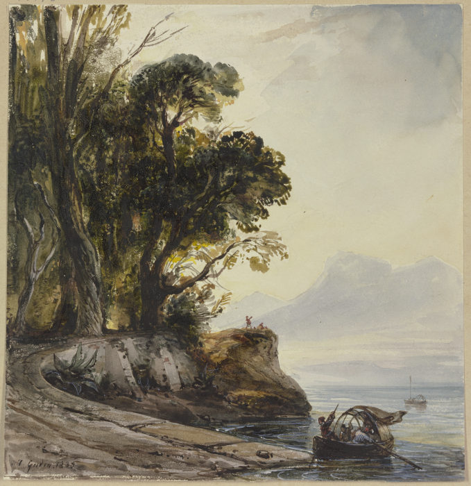 Coastal landscape van Théodore Gudin