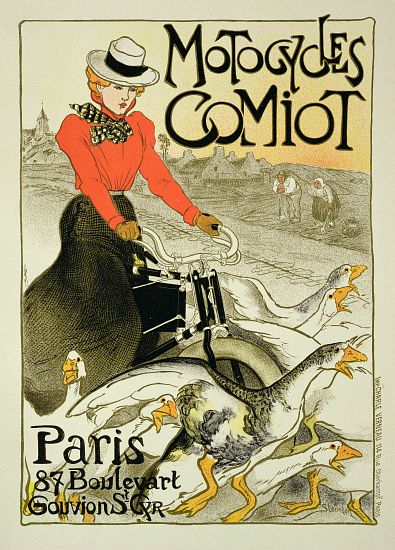 Reproduction of a Poster Advertising Comiot Motorcycles van Théophile-Alexandre Steinlen