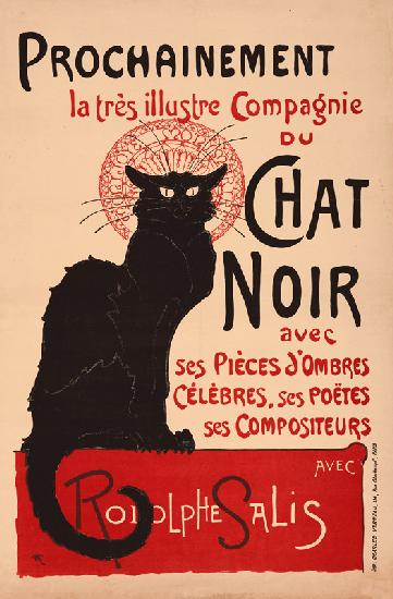 Oude advertentie / reclame poster Chat Noir