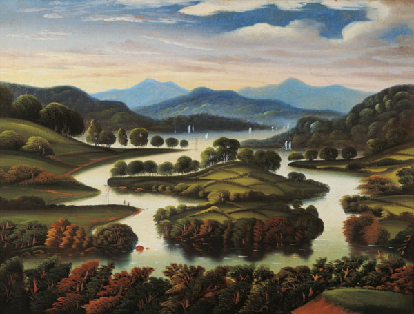 Landscape (possibly New York State) van Thomas Chambers