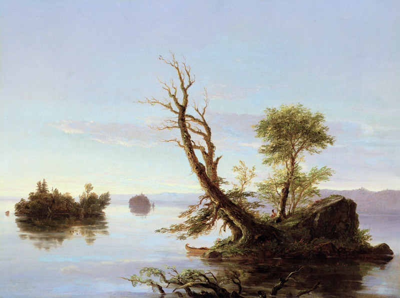 American Lake Scene van Thomas Cole