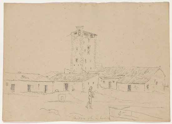 Fonadaco, where we lunched (pencil on paper) van Thomas Cole