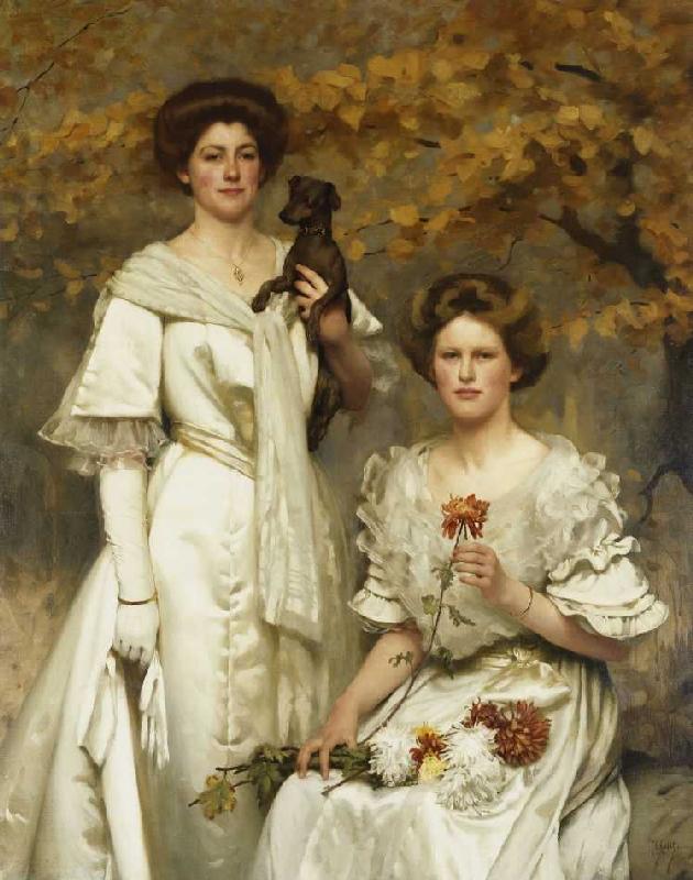 Hilda und Margaret, Töchter des Professor Sir Edward Poulton van Thomas Cooper Gotch