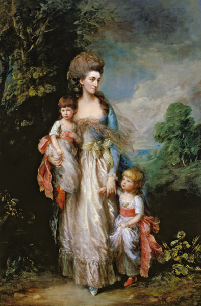 Mrs. Moody and two of her children van Thomas Gainsborough