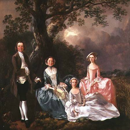 Mr. & Mrs. John Gravenor and Daughters van Thomas Gainsborough