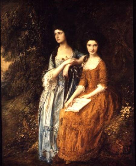 Die Linley Schwestern (Mrs. Sheridan and Mrs. Tickell) van Thomas Gainsborough