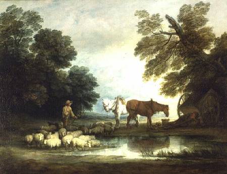 Shepherd by a Stream van Thomas Gainsborough