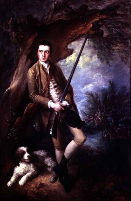 William Poyntz of Midgham and his Dog Amber van Thomas Gainsborough