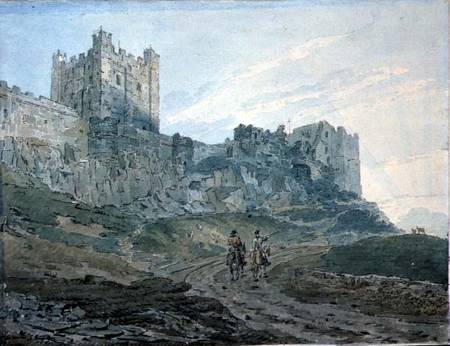 Bamburgh Castle, Northumberland  on van Thomas Girtin