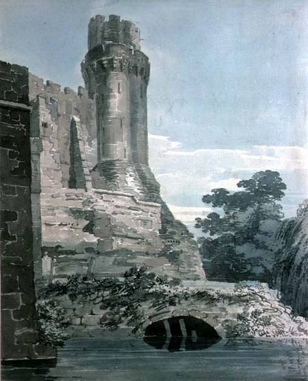 Caesar's Tower, Warwick Castle  on van Thomas Girtin