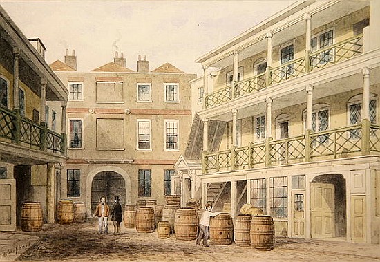 The Bell Inn, Aldersgate Street van Thomas Hosmer Shepherd