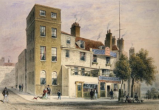 The Old George on Tower Hill van Thomas Hosmer Shepherd