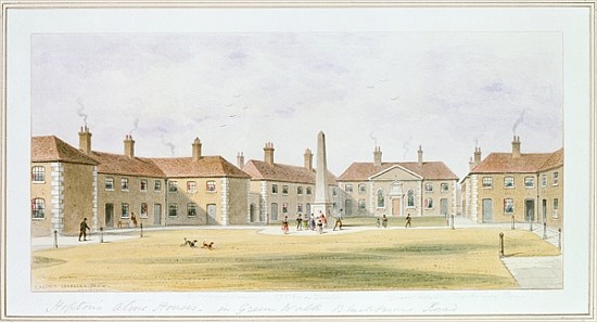 View of Charles Hopton''s Alms Houses van Thomas Hosmer Shepherd