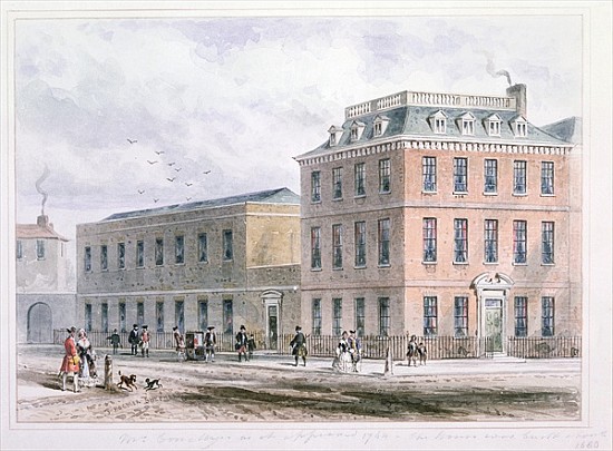 View of Soho Square and Carlisle House van Thomas Hosmer Shepherd