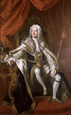 George II (oil on canvas) van Thomas Hudson