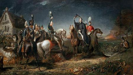 The Meeting of the Duke of Wellington and Field Marshal Blucher on the Evening of the Victory of Wat