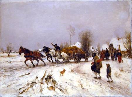 A Village in Winter van Thomas Ludwig Herbst