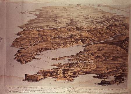 Panoramic view of the Present Extended Position of the Allied Armies of England, France, Turkey and van Thomas Packer