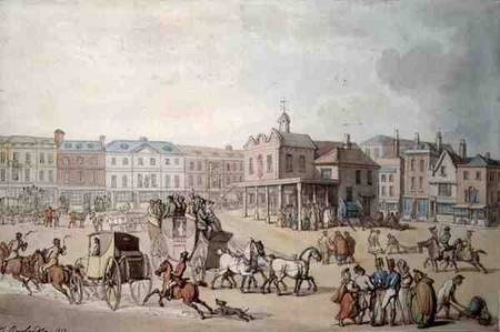 The Market Place, Kingston-upon-Thames van Thomas Rowlandson