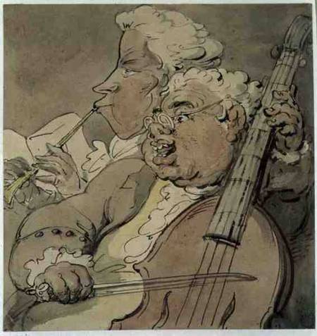 Two Musicians van Thomas Rowlandson
