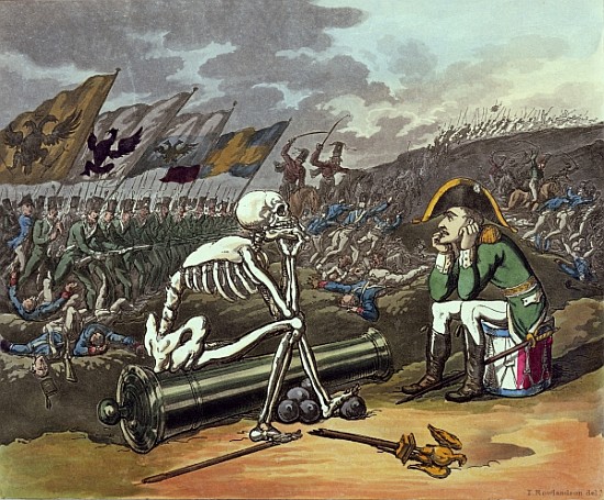 Napoleon and skeleton van Thomas Rowlandson