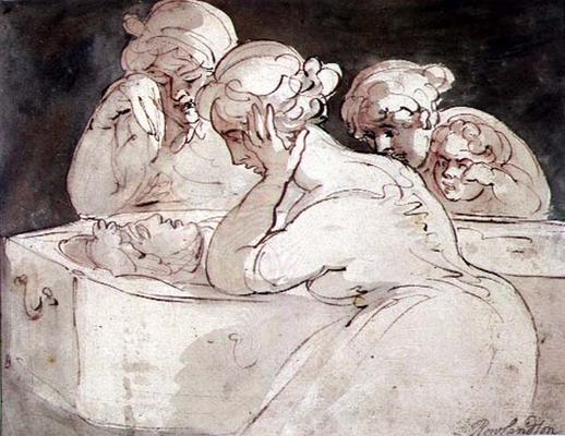 The Mourners, 1815 (w/c on paper) van Thomas Rowlandson