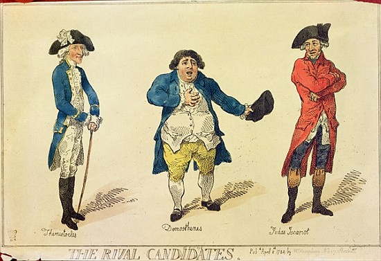 The Rival Candidates, frontispiece in the book History of the Westminster Election.. Lovers of Truth van Thomas Rowlandson