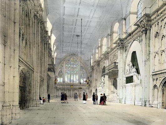 The Guildhall, Interior, from 'London As It Is', engraved and published by the artist, 1842 (colour van Thomas Shotter Boys
