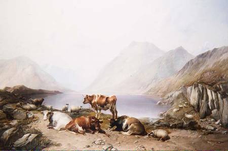 A Halt on the Drove, Loch Etive van Thomas Sidney Cooper