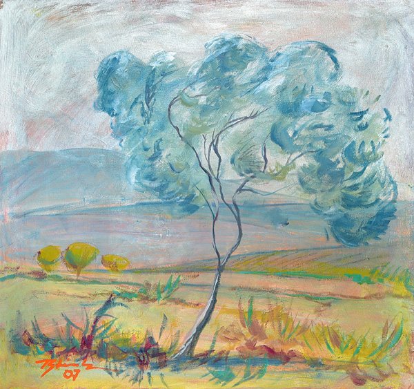Baum in Landschaft 15072  van Thomas Steinmetz