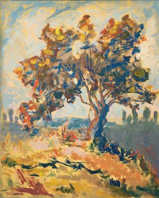 Baum in Landschaft XXII van Thomas Steinmetz