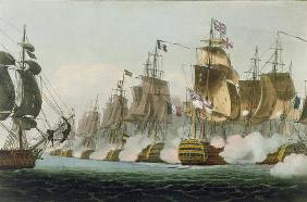 The Battle of Trafalgar, 21st October 1805, engraved by Thomas Sutherland for J. Jenkins's 'Naval Ac