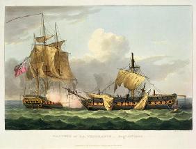 The Capture of La Vengeance, August 21st 1800, engraved by Thomas Sutherland for J. Jenkins's 'Naval