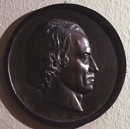 Portrait medallion of Alfred Lord Tennyson (1809-92) van Thomas Woolner